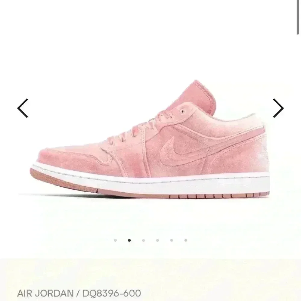 Nike Air Jordon 1 Low Low SE Pink Velvet/White- Size 7.5